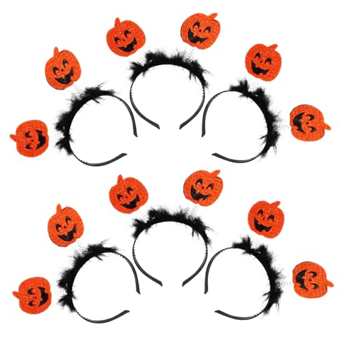 OUNONA 6 Stück Kürbis Haarreif Halloween Kopfschmuck für Kostüm Karneval Cosplay Maskerade und Partys Lustige Dekoration für Halloween Feierlichkeiten von OUNONA