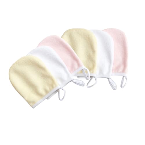 OUNONA 6 Stück Mikrofaser Makeup Entferner Pads Wiederverwendbar Weich Wasserabsorbierend Gesichtsreinigungstücher für Porentiefe und Sanfte Hautpflege Zufällige Farbe von OUNONA