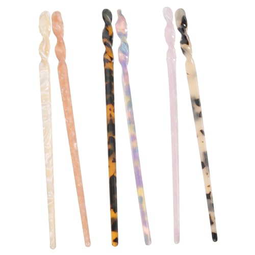 OUNONA 6 Stück Teiliges Lang Vintage Haarnadeln aus Metall Leichte Langlebige Haarschmuckstäbe für Frauen und Mädchen Minimalistisches Design für Hochzeit Geburtstag Alltag Geeignet von OUNONA