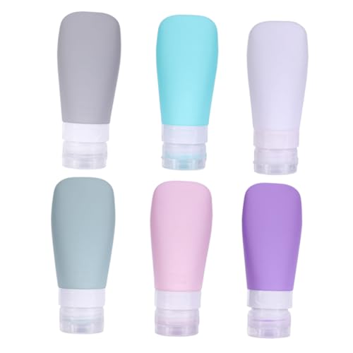 OUNONA 6 Stück Teiliges Silikon Reise Kosmetikflaschen Auslaufsicher Langlebig Leicht für Lotion Shampoo Make Up Entferner in Farben für Unterwegs OUNONA 6 Stück Teiliges Silikon Reise Kosmetikflaschen Auslaufsicher Langlebig Leicht für Lotion Shampoo Make Up Entferner in Farben für Unterwegs von OUNONA