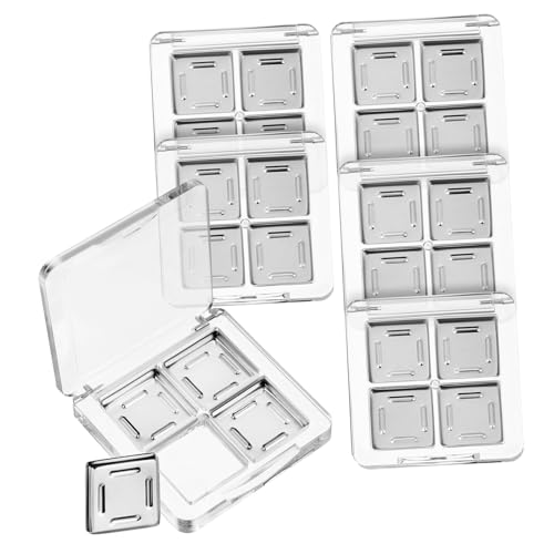 OUNONA 6 Stück Teiliges Transparente Leere Makeup Paletten mit Fächern Stabiler Kunststoff Auslaufsicher Organisiertes Aufbewahren von Lidschatten und Highlightern für Stilvolle Make Up von OUNONA