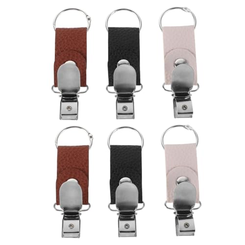 OUNONA 6-teiliger Hutclip Für Unterwegs: Freihändiger Huthalter Aus Pu-leder Für Taschen Und Geldbörsen – Winddichter Und Tragbarer Kappenbandclip Für Outdoor-abenteuer von OUNONA