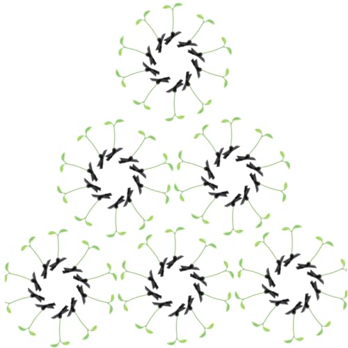 OUNONA 60 Stück Sprout Clips Lustige Haarspangen für Mädchen Vielseitige Accessoires für Partys Cosplay und Alltag Robuste Haarclips im Bohnenkeim Design von OUNONA