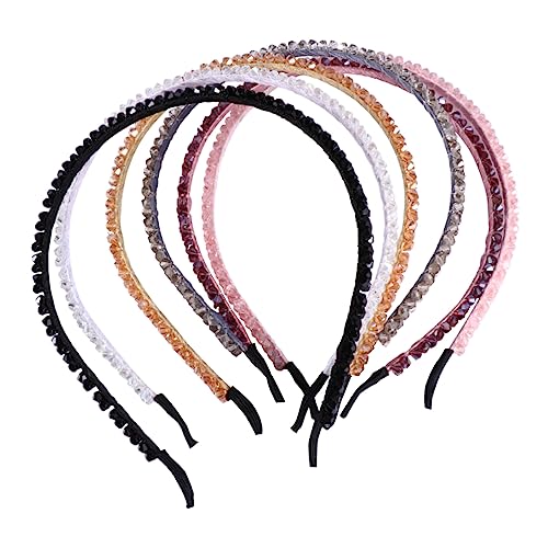 OUNONA 6Stücke Mode Haarbügel mit Kristallperlen Handstricken Kopfbedeckung für Hochzeiten und Feste Robust und Leicht Zartes Design Perfektes von OUNONA