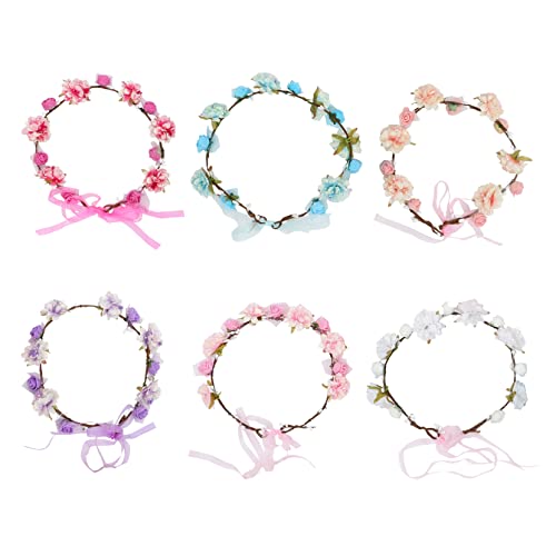 OUNONA 6 Stücke Blumenhaarband Satz für Mädchen und Kinder Künstliche Blumenkranz Stirnband aus Stoff Süßes und Kopfschmuck für Partys und Urlaub OUNONA 6 Stücke Blumenhaarband Satz für Mädchen und Kinder Künstliche Blumenkranz Stirnband aus Stoff Süßes und Kopfschmuck für Partys und Urlaub von OUNONA