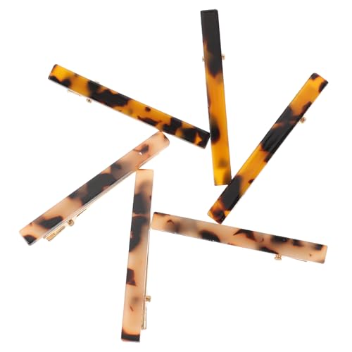 OUNONA 6Stücke Teiliges Haarspangen aus Acetat mit Leopardenmuster Rutschfeste Haarklammern für Damen für Haarstyling und Make Up Langlebig und Stylish Perfektes von OUNONA