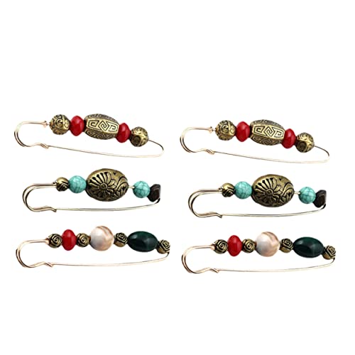 OUNONA 6Stücke Vintage Style Broschen für Damen Kreative Anstecknadeln Legierung für Kleidung Strickjacken Schals Elegantes Design Perfektes für Frauen OUNONA 6Stücke Vintage Style Broschen für Damen Kreative Anstecknadeln Legierung für Kleidung Strickjacken Schals Elegantes Design Perfektes für Frauen von OUNONA