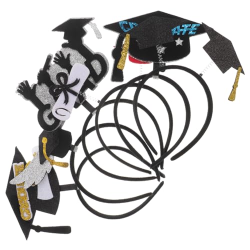 OUNONA 6stücke Abschluss Stirnband Dekorativ Haarreif Abschlussfeier Party Haarschmuck Haarreifen Stirnband Foto Prop Für Mottoparty Aktivitäten von OUNONA