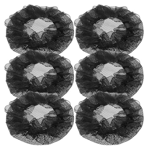 OUNONA 6stücke Duttnetze Für Ballett Elastisches Dutt-haarnetz Mesh-haarnetz Mit Spitze Verziert Für Tänzer Frauen Und Mädchen Geeignet Für Verschiedene Sportarten von OUNONA