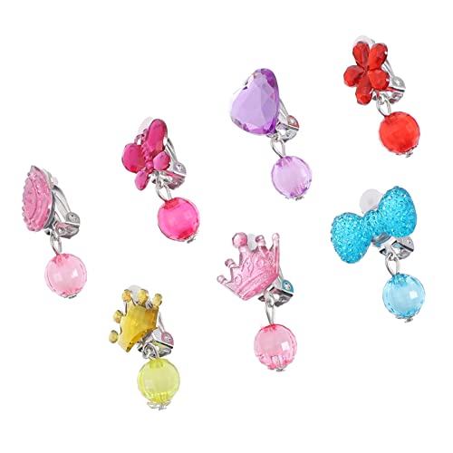 OUNONA 7 Paare Clip Ohrringe für Damen und Mädchen Ohrclips Ohrlöcher für Verschiedene Anlässe Einfach Anzulegen Dekorativ und Vielseitig Kombinierbar von OUNONA