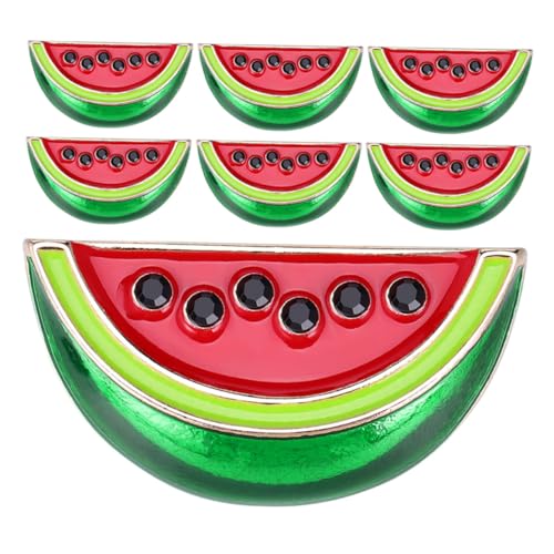 OUNONA 7 Stück Teiliges Kreatives Wassermelonen Broschen Bunte Metall Anstecknadeln für Damen Lustige Cartoon Lapel Pins für Kleidung Schals Rucksäcke Jacken Modischer Fruchtschmuck von OUNONA