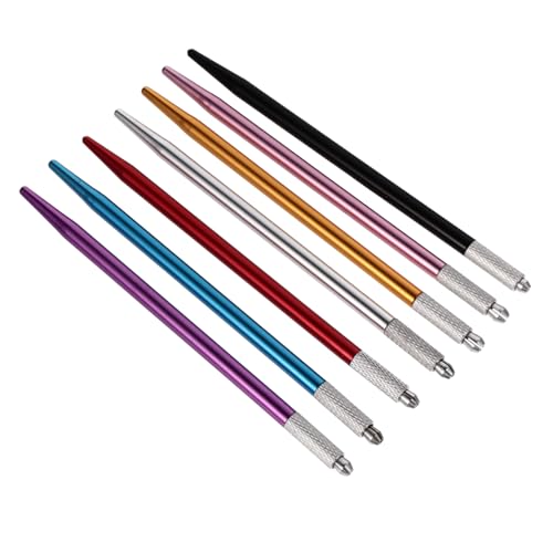 OUNONA 7 Stücke Microblading Augenbrauenstift Permanenter Stift für Gestickte Tattoos Manuelles Werkzeug für Augenbrauen Geeignet für Profis Leicht zu Bedienen von OUNONA