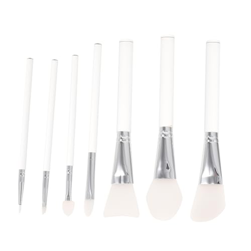 OUNONA 7stücke Kosmetikpinsel Acrylgriff Flüssig-make-up-applikator Silikon-bürstenkopf Für Foundation Lidschatten Gesichtspflege Make-up-zubehör Kosmetik-tools von OUNONA