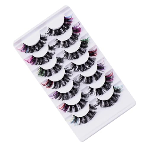 OUNONA 7paare Farbige Wimpern Einzeln Für Damen Wimpernbüschel Mit Curl Diy-wimpernverlängerung Geeignet Für Bühnenauftritte Partys Und Hochzeiten Kosmetische Wimpern Zur Einfachen OUNONA 7paare Farbige Wimpern Einzeln Für Damen Wimpernbüschel Mit Curl Diy-wimpernverlängerung Geeignet Für Bühnenauftritte Partys Und Hochzeiten Kosmetische Wimpern Zur Einfachen von OUNONA