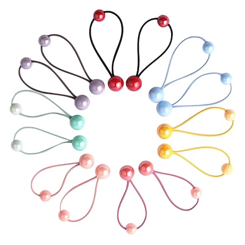 OUNONA 7paare Haargummis Mit Doppelkugeln Elastische Pferdeschwanzhalter Haarbänder Für Junge Mädchen Mit Kugeln Haaraccessoires von OUNONA