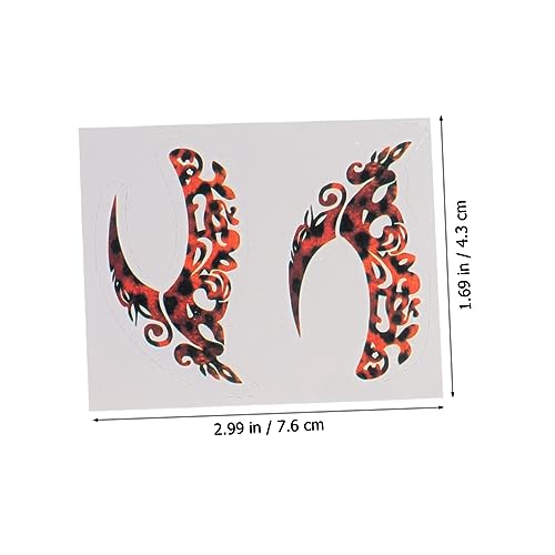 OUNONA 8 Paare Temporäre Augen Make Up Sticker Augenlidschatten Eyeliner Aufkleber Gesicht Deko für Erwachsene Party Festival Halloween Cosplay von OUNONA