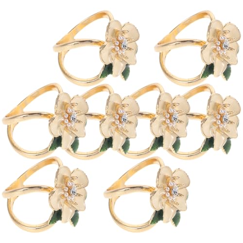 OUNONA 8stücke Schalringe Für Damen Gardenienblütenmotiv Schalhalter Aus Legierungsmaterialien Dekorative Schalschnallen Für Schals Pullover Und Handtaschen Schalclips Mit Flexibler von OUNONA