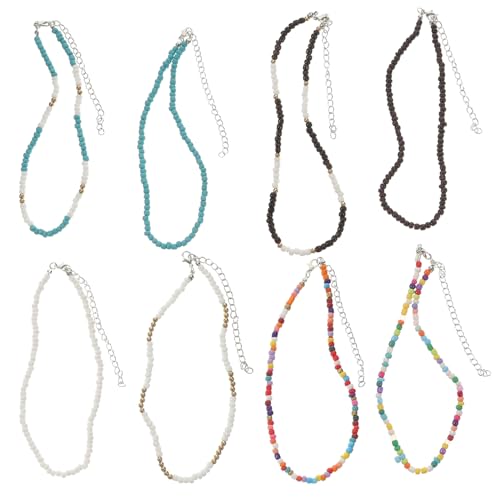 OUNONA 8 Stück Teiliges Bunte Perlenketten für Mädchen Leichte Hautfreundliche Halsketten Modische Boho stil Kurzketten für Teenager und Damen Vielseitig Kombinierbar Angenehmer OUNONA 8 Stück Teiliges Bunte Perlenketten für Mädchen Leichte Hautfreundliche Halsketten Modische Boho stil Kurzketten für Teenager und Damen Vielseitig Kombinierbar Angenehmer von OUNONA