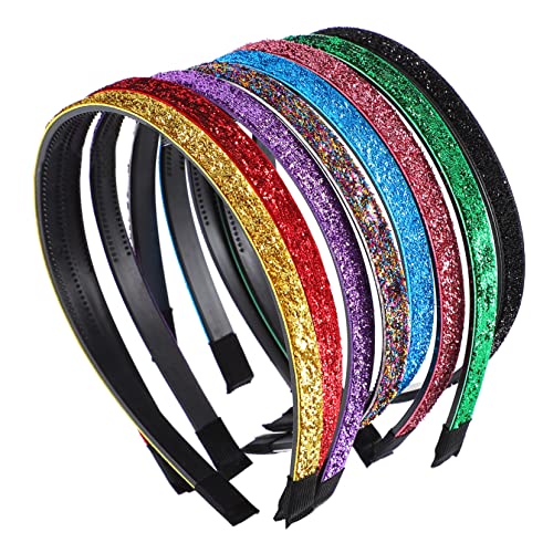 OUNONA 8 Stück Teiliges Kinderhaarband mit Glitzer Rutschfeste Haarschmuck für Mädchen Accessoires für Geburtstage Weihnachten und Fotoshootings von OUNONA