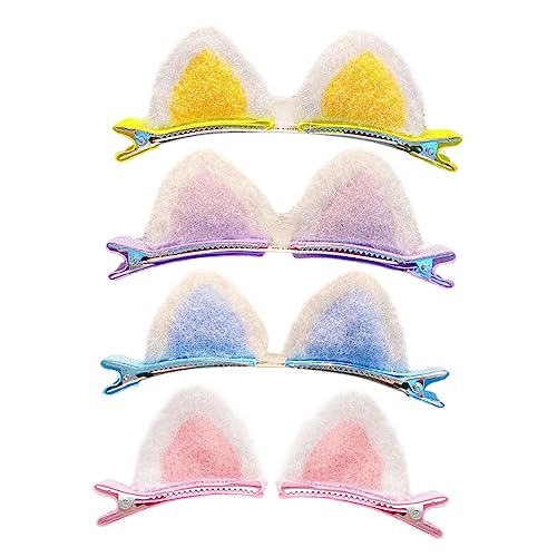 OUNONA 8stücke Katzengesicht Haarclips Liebevolle Plüsch Haarklammern Für Cosplay Halloween Und Partys Leicht Und Haltbar Und Elegant von OUNONA