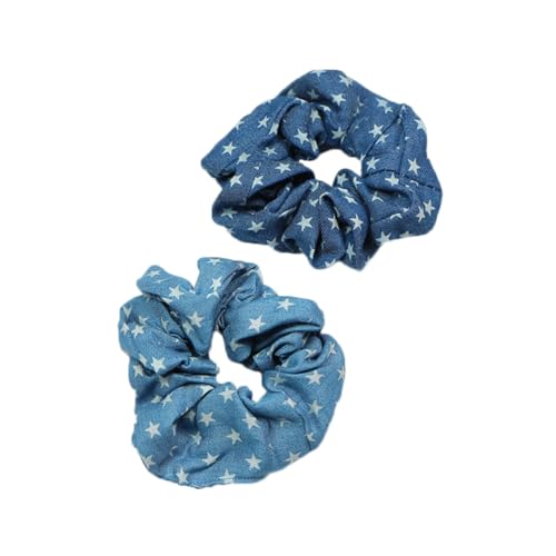 OUNONA 8Stücke Teiliges Dehnbare Denim Haargummis für Damen und Mädchen Haarseile Vielseitige Pferdeschwanz Halter Zufällige Designs für von OUNONA
