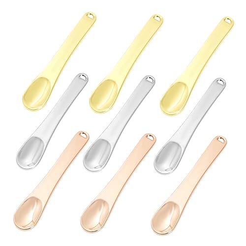 OUNONA 9stücke Metall Make-up-löffel Für Augencreme Und Kosmetikwerkzeuge Hautpflege-tool Make-up-zubehör Gesichtscreme-löffel Kosmetische Mischen Spatel von OUNONA