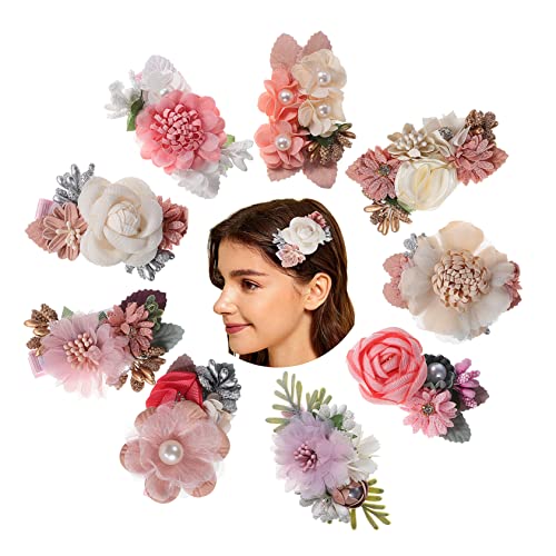 OUNONA 9stücke Blumenhaarspange Für Frauen Und Mädchen Mit Haarblumen Blumenhaarschmuck Haarblumenspangen Für Party Urlaub Und Tägliche Frisuren von OUNONA