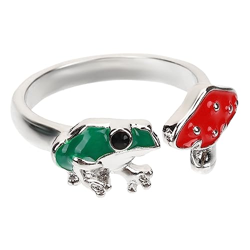 OUNONA Ästhetischer Ring mit Verstellbarem Design Frosch Roter Charm für Teenager Frauen Perfektes für Besondere Anlässe Freundschaft OUNONA Ästhetischer Ring mit Verstellbarem Design Frosch Roter Charm für Teenager Frauen Perfektes für Besondere Anlässe Freundschaft von OUNONA