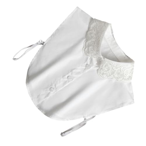 OUNONA Abnehmbarer Falscher Blusenkragen mit Besticktem Organza Leichtes Atmungsaktives Design für Hemden Pullover Kleider Vielseitiges Damen Accessoire für Eleganten Look von OUNONA