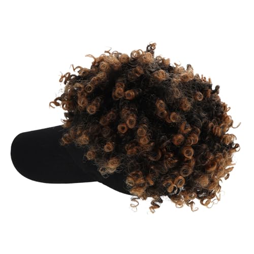 OUNONA Afroperücke Für Damen Mit Kurzem Lockigem Kunsthaar Und Kappendekor Leicht Und Bequem Waschbar Und Wiederverwendbar Für Partys Und Alltag von OUNONA