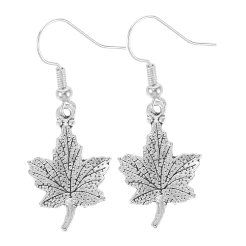 OUNONA Ahornblatt Ohrringe Damen Herbst Schmuck Baumelnde Legierung Ohrhänger Elegantes Design Thanksgiving von OUNONA