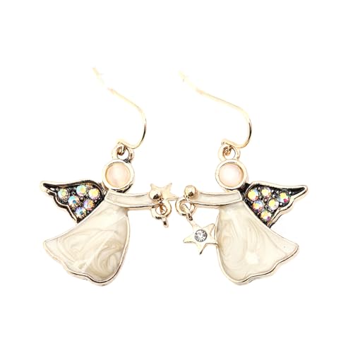 OUNONA Alloy Ohrhänger Damen Schutzengel Flügel Design Stilvoller Ear Hook Leicht und Langlebig Passend zu Alltag und Festen Geschenkidee für Frauen Mädchen von OUNONA