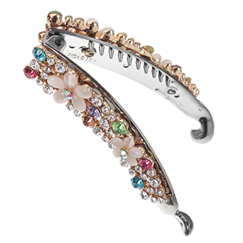 OUNONA Bananenclip für Dünnes Haar Haarklammer mit Glitzersteinen für Damen Strapazierfähig Outfit von OUNONA