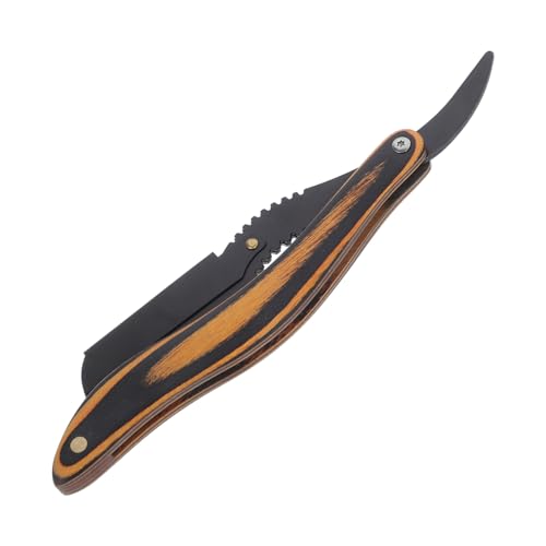 OUNONA Barber Razor Holzgriff Rasiermesser für Herren Professioneller Rasierer Klingen Sicher Leicht Tragbar für Bartpflege und Handrasur Zuhause und Unterwegs von OUNONA