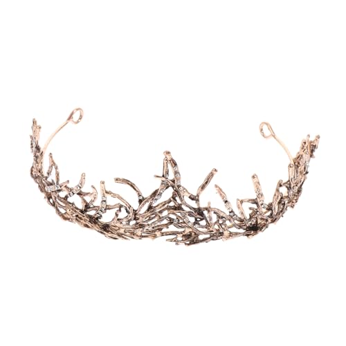 OUNONA Barock Brautkrone Haaraccessoire Damen Tiara Haarschmuck Elegant Leicht Für Hochzeit Party von OUNONA
