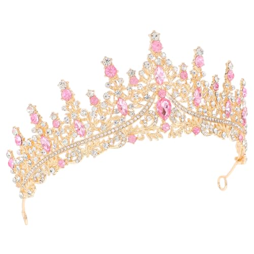 OUNONA Barock Kristall Tiara Hochzeit Bräute Strass Tiara Geburtstag Kristall Tiara Prom Tiara Stirnband Prinzessin Krone Tiara von OUNONA