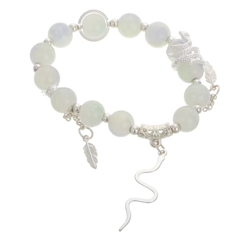 OUNONA Beaded Armband mit Schlangenanhänger Stilvolles und Tragbares Handgelenk Armband für Alltag Glücksbringer und Handwerkliche Verarbeitung Farbverlauf von OUNONA