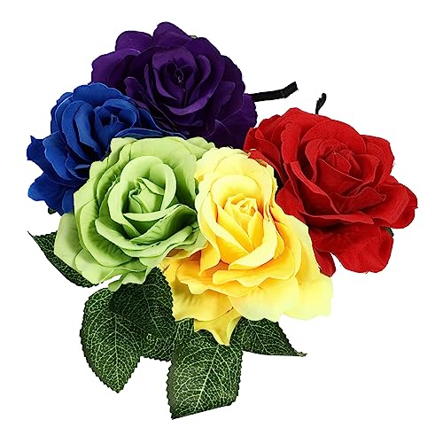 OUNONA Blume Stirnband Halloween Kopfschmuck Rosen Haarband Simulation Blume Blumen Haar Accessoire Zartes Haar Blumenstirnband Für Partys Cosplay Und Andere Anlässe von OUNONA