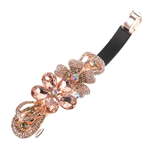 OUNONA Blumen Haarklammer mit Strass für Dickes Haar Eleganter Haarschmuck für Damen Geeignet für Hochzeiten Partys und Besondere Anlässe von OUNONA
