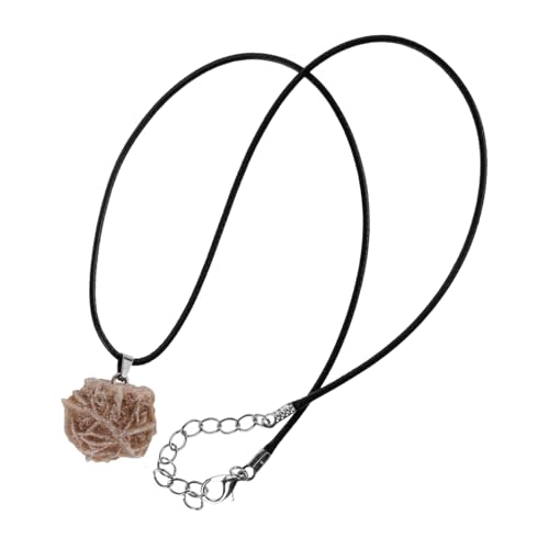 OUNONA Blumen Halskette für Damen Natürliche Eleganter Choker mit Schwarzem Lederband Stilvolle Kette für Alltag und Partys Einzigartiges Design für von OUNONA