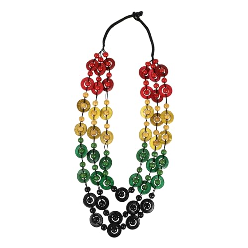 OUNONA Boho Halskette Kokosnussschale und Holzperlen Handgefertigter Vintage Schmuck für Damen und Mädchen für Strandmode und Besondere Anlässe Muster von OUNONA