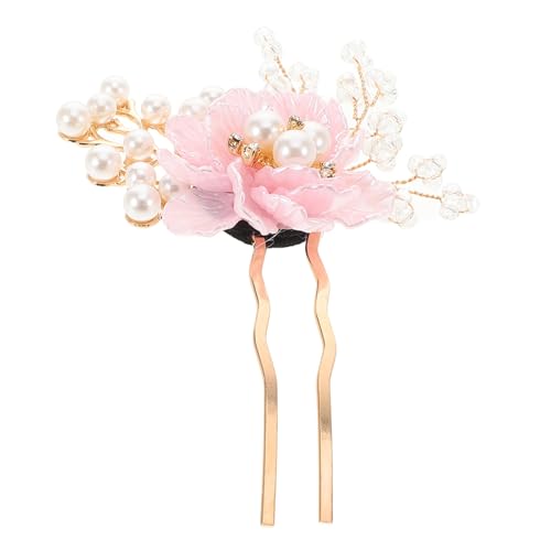 OUNONA Braut Haarnadel Perlenblüten U Förmige Hochzeits Haarspange für Damen Stilvolles Haaraccessoire für Brautfrisuren Vielseitig Einsetzbar und zu Tragen von OUNONA