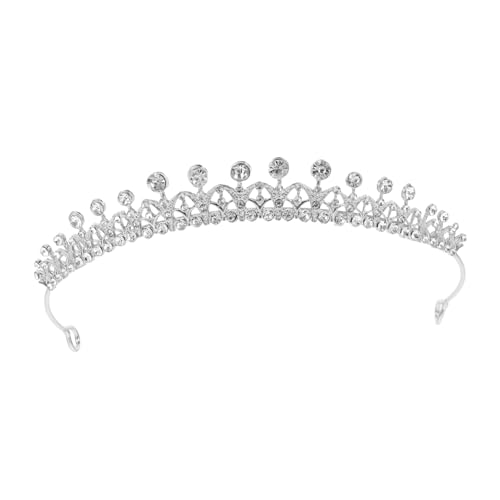 OUNONA Brautkrone mit Funkelnden Zirkonia Leichtes Hochzeits Tiara für Damen Vielseitiger Kopfschmuck für Hochzeit Geburtstag und Festliche Anlässe Silbernes Stirnband von OUNONA
