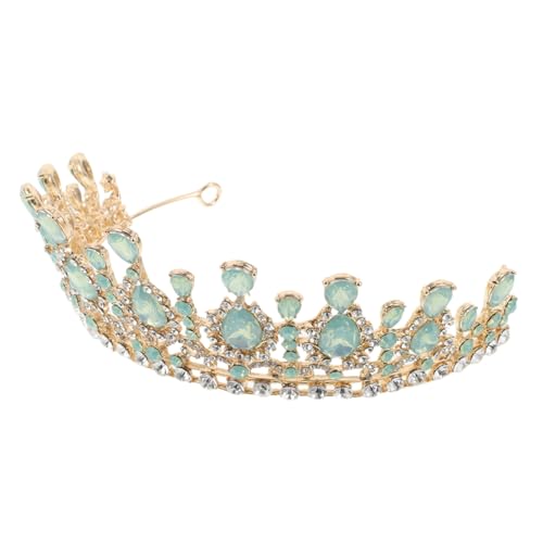OUNONA Bridal Tiara Crown mit Grünem und Rhinstone Leichte Sichere Hochzeitskrone für Braut Vielseitiges Kopfschmuck Accessoire für Hochzeit Geburtstag Festliche Anlässe von OUNONA
