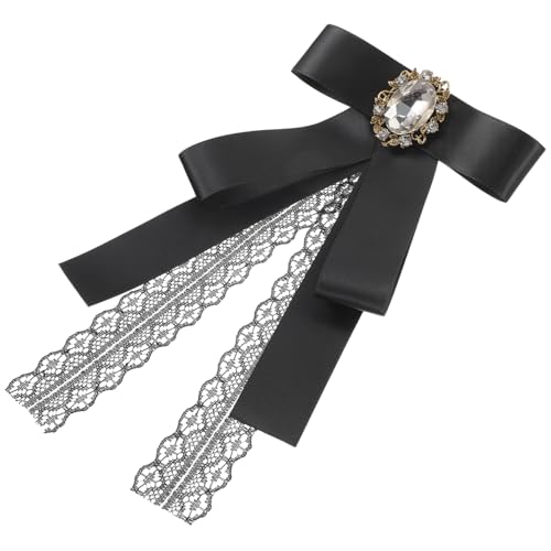 OUNONA Brooch Pin für Damen Schleifenbrosche mit Kristallperlen und Spitzen Design Vielseitiger Ansteckschmuck für Blusen Kleider Anlässe Wie Geburtstage und Abschlussfeiern OUNONA Brooch Pin für Damen Schleifenbrosche mit Kristallperlen und Spitzen Design Vielseitiger Ansteckschmuck für Blusen Kleider Anlässe Wie Geburtstage und Abschlussfeiern von OUNONA