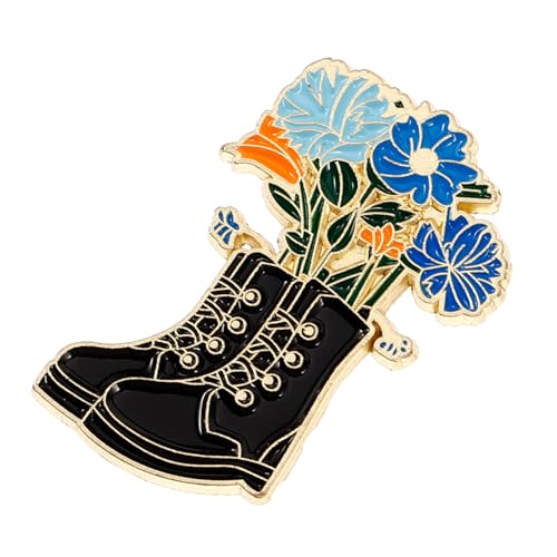 OUNONA Brosche Blumen Stiefel Form Metall Anstecknadel Schwarz Jacke Pullover Schal Schmuck OUNONA Brosche Blumen Stiefel Form Metall Anstecknadel Schwarz Jacke Pullover Schal Schmuck von OUNONA