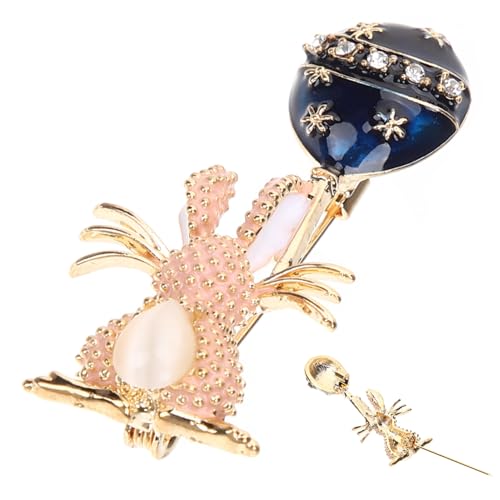 OUNONA Bunny Balloon Kaninchen Brosche für Damen Anstecknadel für Ostern Neujahr Muttertag Perfektes für Frauen Brautjungfern von OUNONA
