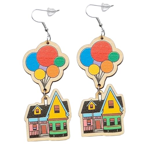 OUNONA Bunte Holz Ohrringe für Damen Leichte Hängende Holzhaus Ohrstecker Schmuckstücke für Alltag und Besondere Anlässe zu Tragen Design OUNONA Bunte Holz Ohrringe für Damen Leichte Hängende Holzhaus Ohrstecker Schmuckstücke für Alltag und Besondere Anlässe zu Tragen Design von OUNONA