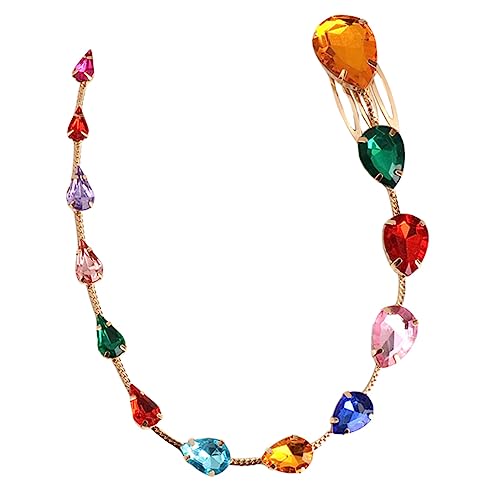 OUNONA Bunte Kristall Haarketten Mit Quasten Haarschmuck Für Damen Und Mädchen Elegante Haarspangen Für Hochzeiten Besondere Anlässe Und Stylische Looks von OUNONA