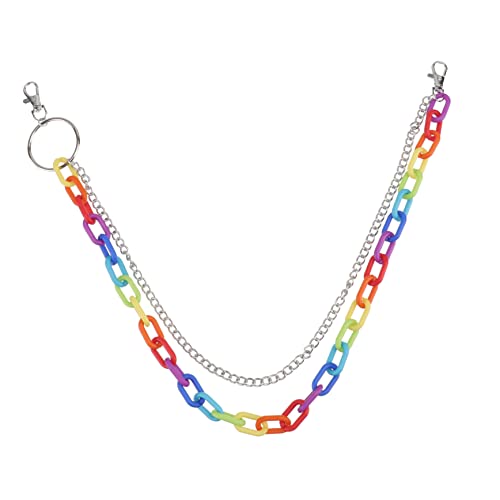 OUNONA Bunte Taillenkette Damen Stilvolle Hüftkette Hochwertigem Einzigartiges Regenbogen Design Modeaccessoire für Jeans und Röcke als für Freunde und Familie von OUNONA